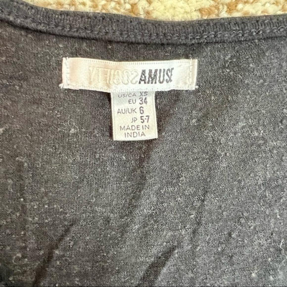 Amuse Society Womens Black V-Neck Padma Short Sleeve Maxi Knit Dress Size XS - Picture 12 of 12